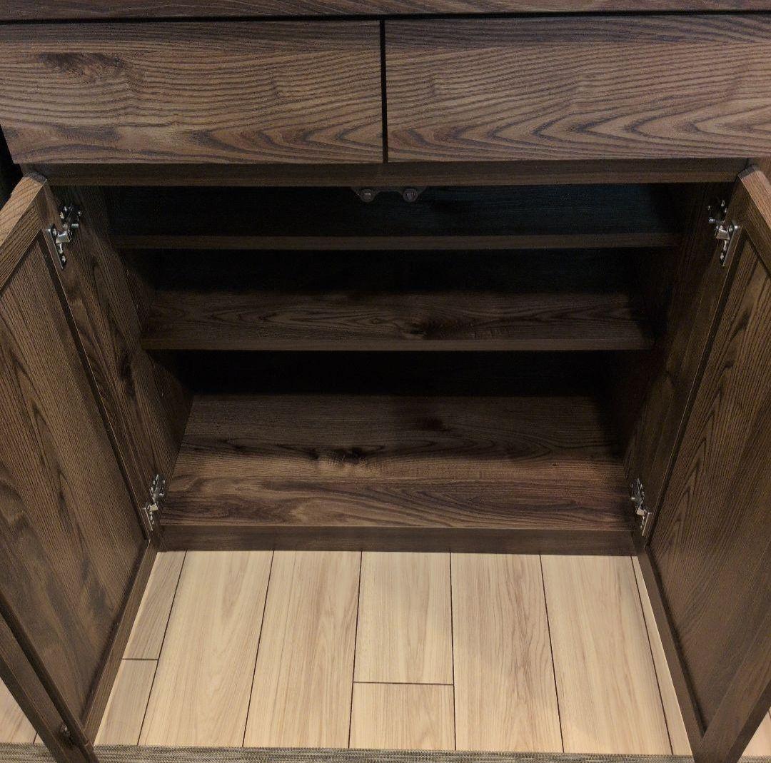 キッチンカウンター 食器棚 120cm 木製