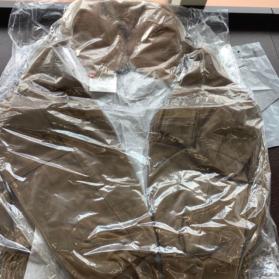 ブラウン スエード風 ジャケット ファー襟付き　SLY アウター