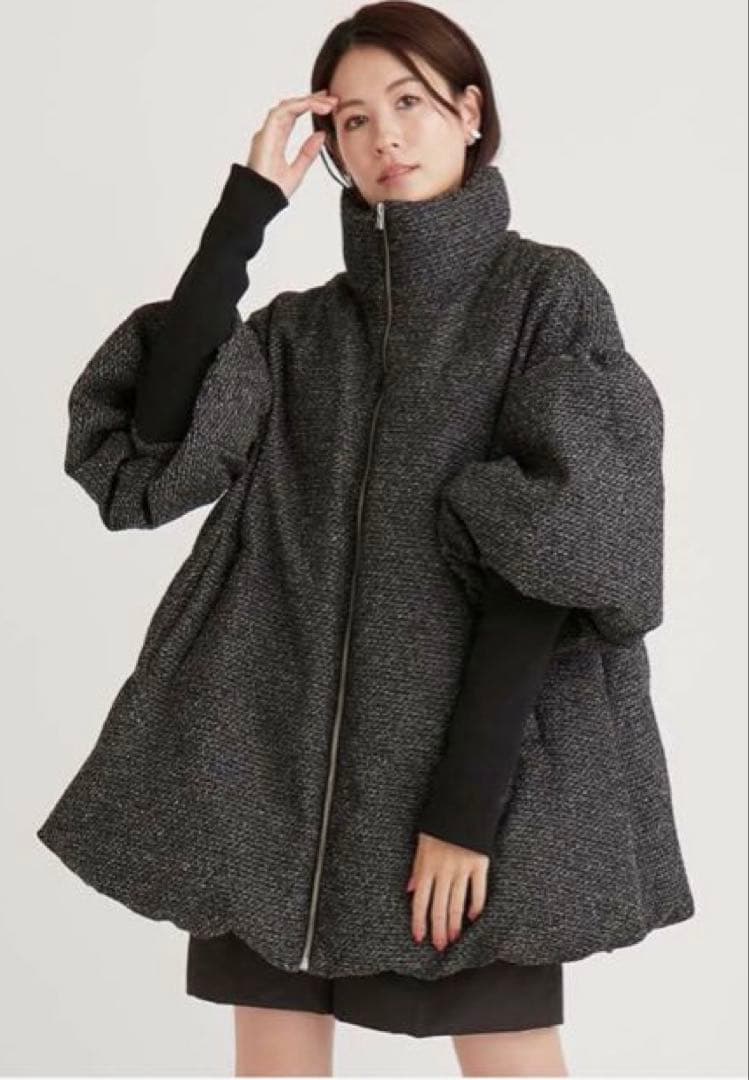 【未使用】CELFORD ツイードパテッドブルゾン