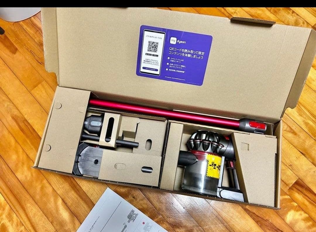 正規箱ＬＥＤノズル付ダイソン V8 純正Slimスティッククリーナー本体