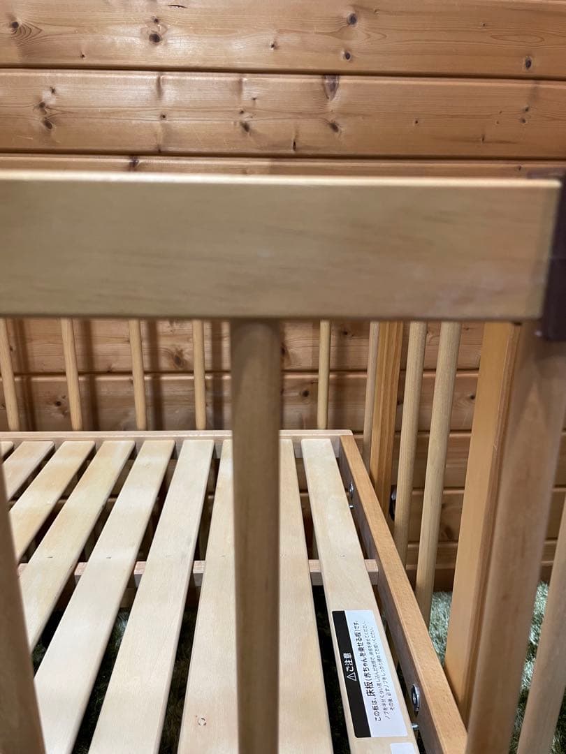 美品　ファルスカ　ベビーベッド ミニジョイントベッドネオ