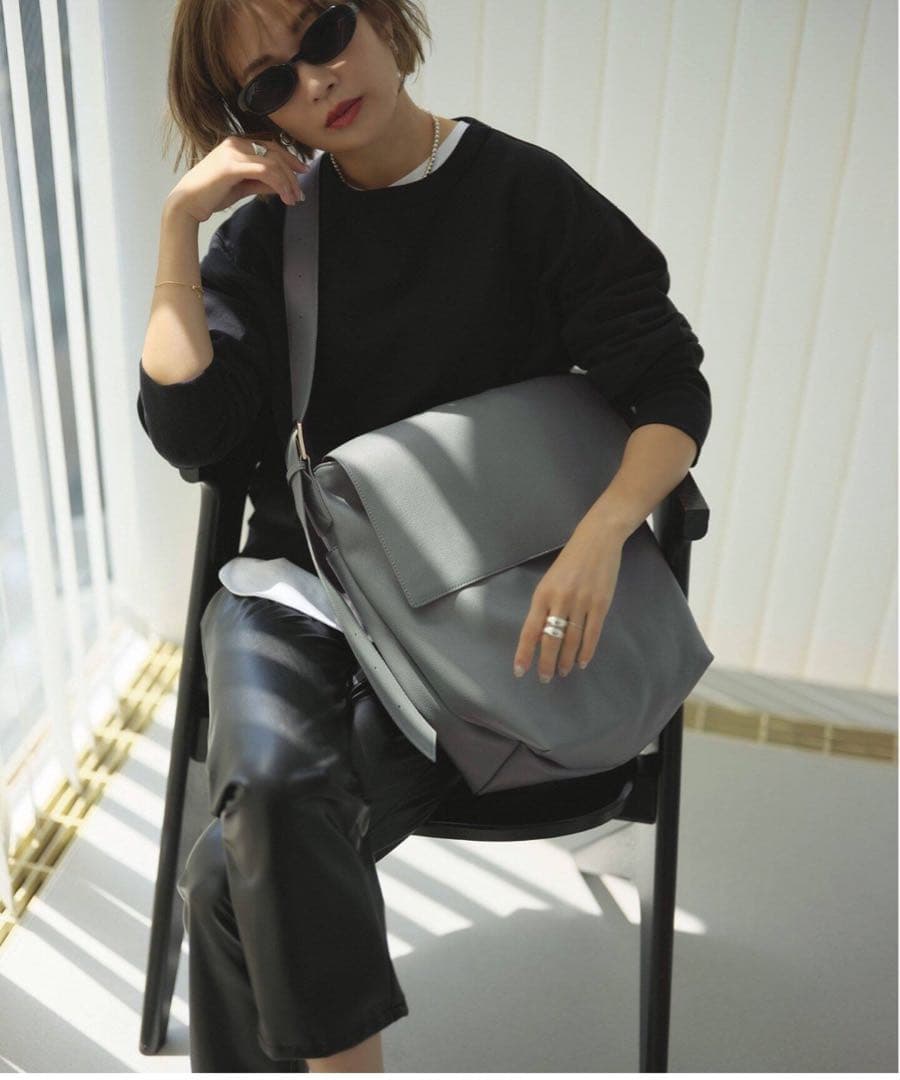 s.oyamada*SLOBE フェイクレザーBAG グリーン