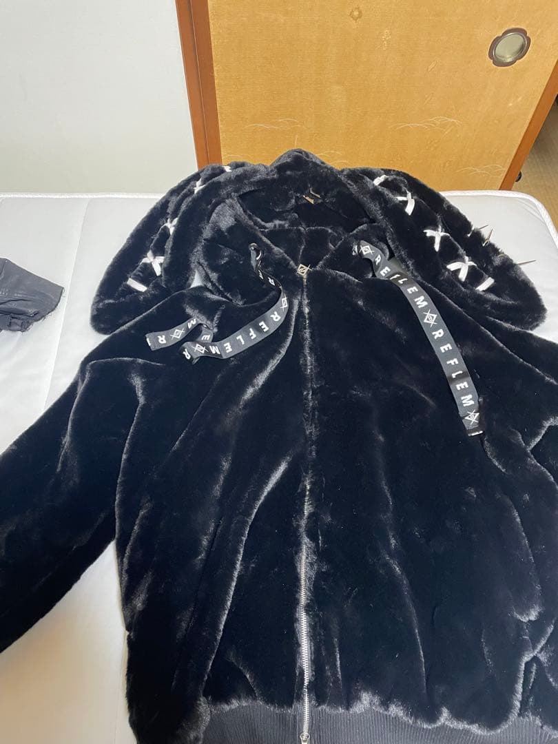 【美品】レフレム ファーパーカー ブルゾン うさ耳 ブラック