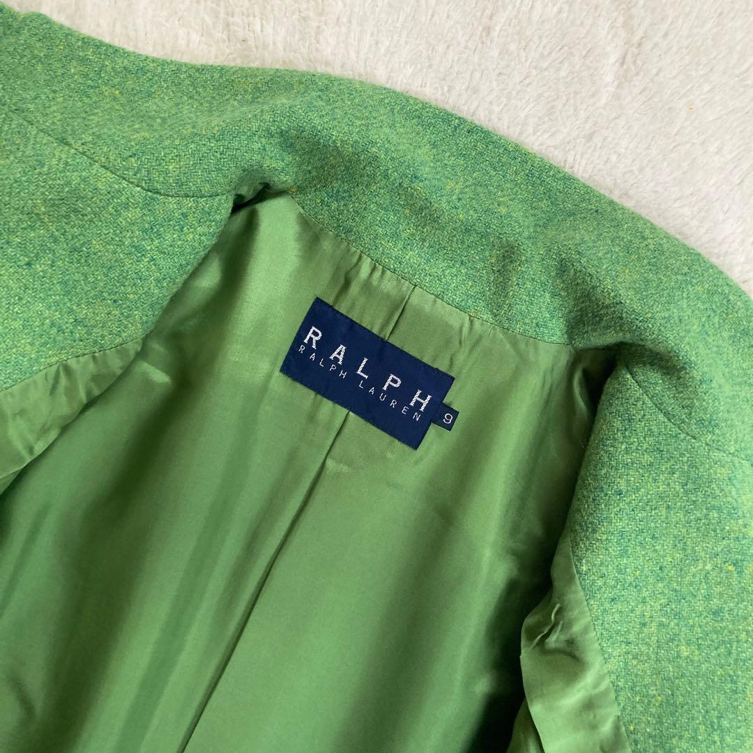 極美品・希少カラー✨ラルフローレン　テーラードジャケット　ミックスツイード　緑