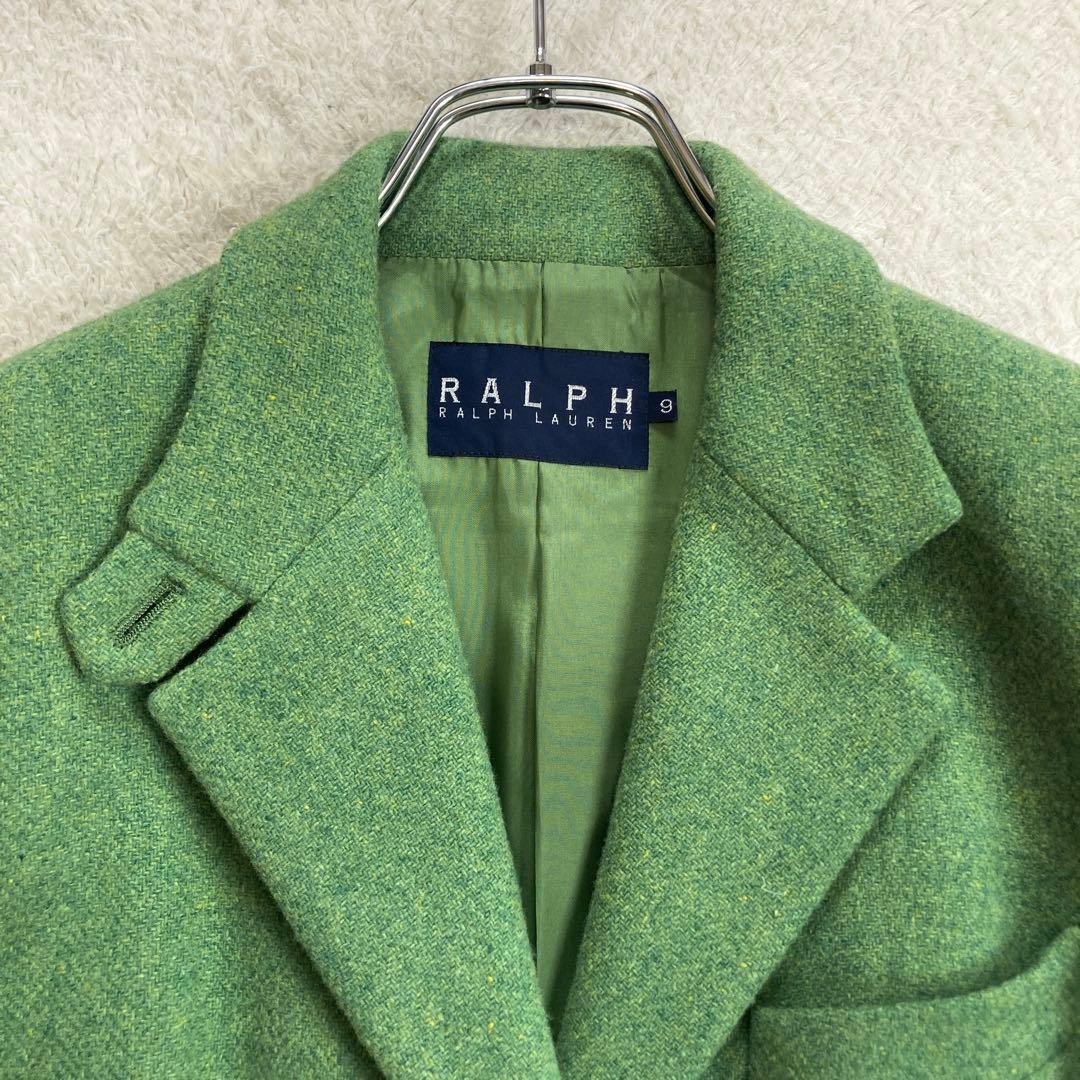極美品・希少カラー✨ラルフローレン　テーラードジャケット　ミックスツイード　緑