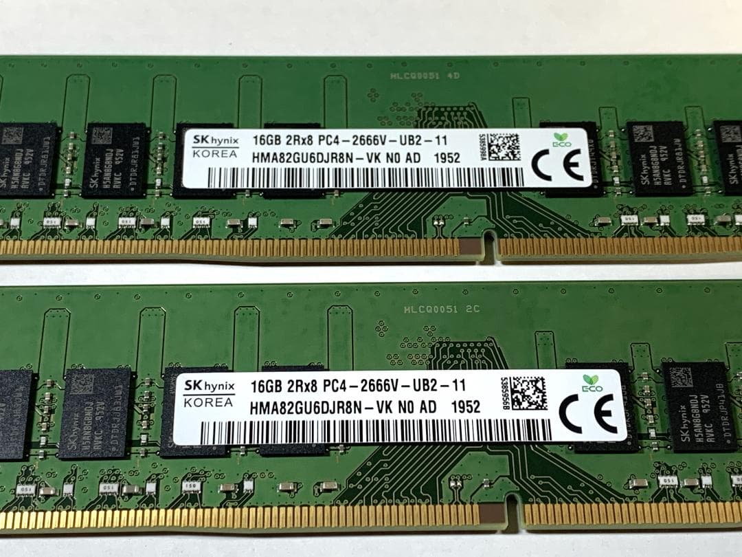 SKhynix DDR4 DDR4-2666V 16GB×2枚 32GB セット