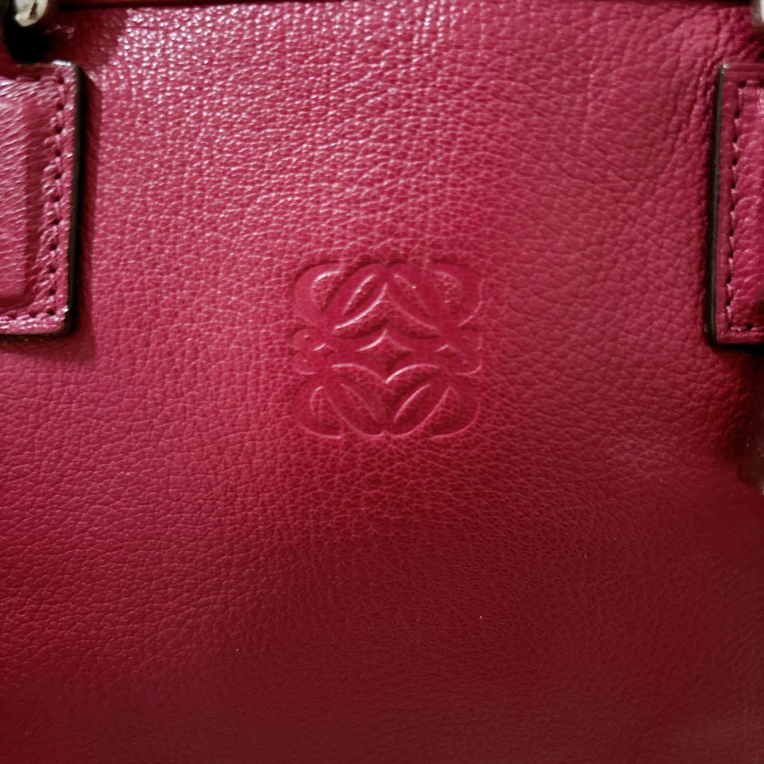 LOEWE ロエベ アマソナ28 アナグラム ハンドバッグ　ミニボストン　レザー