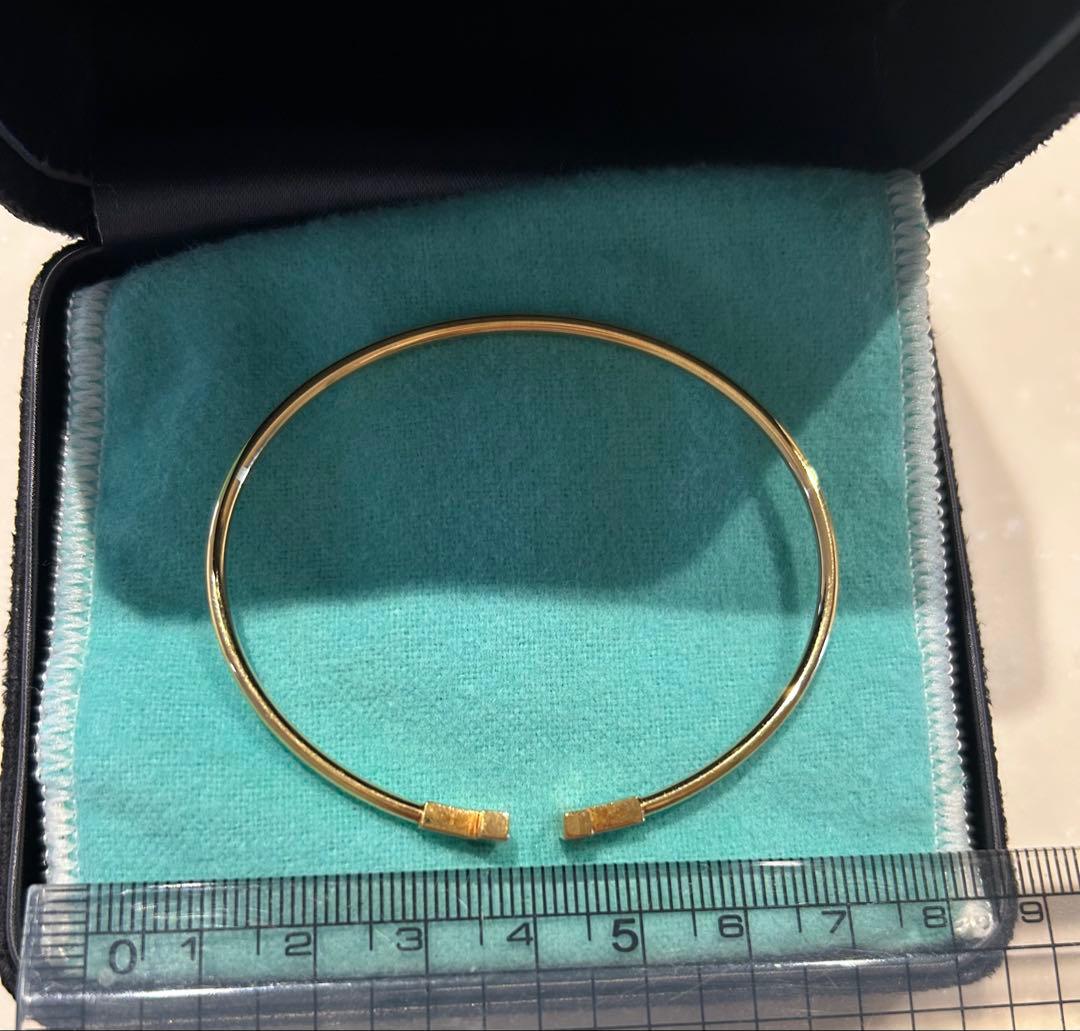 Tiffany&Co ティファニー Tナローワイヤー ブレスレットK18