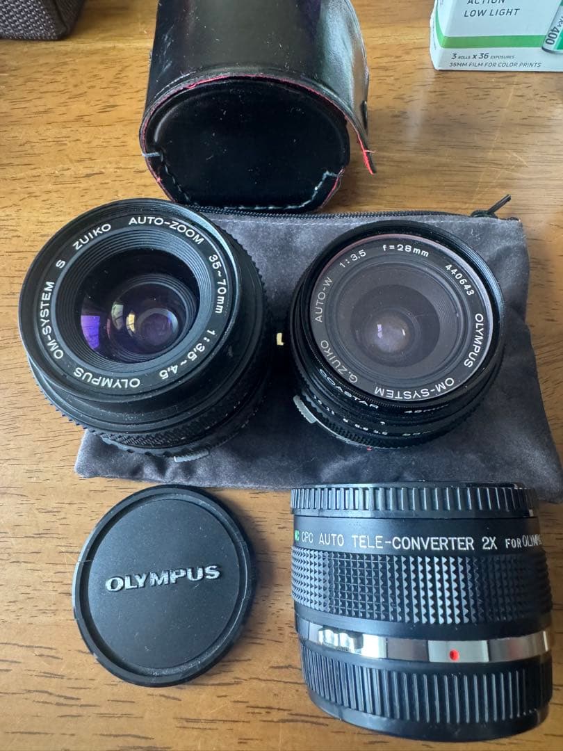 オリンパス　OM-1フィルムカメラとOlympusレンズセット