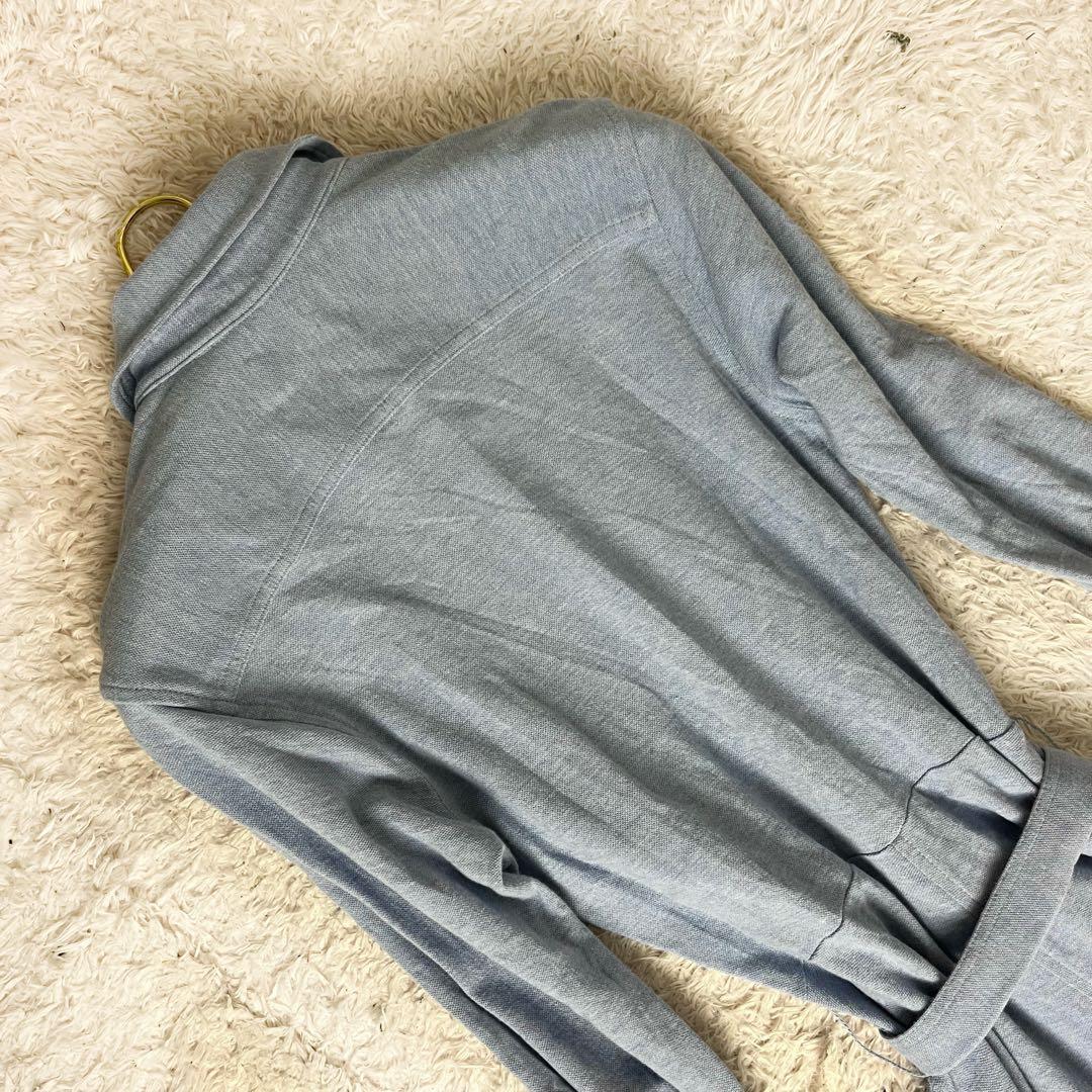 ラルフローレン ロング シャツワンピース 鹿の子 ベルト ポニー 水色 M