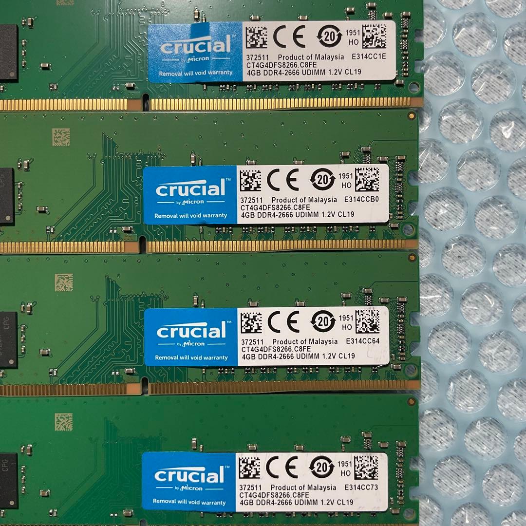 DDR4-2666 16GB=4GB×4 CT4G4DFS8266.C8FE ③