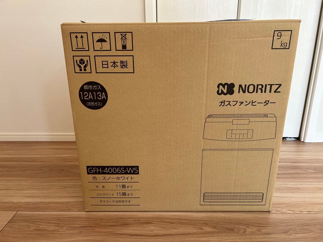 NORITZ ガスファンヒーター GFH-4006S-W5 ホース付き