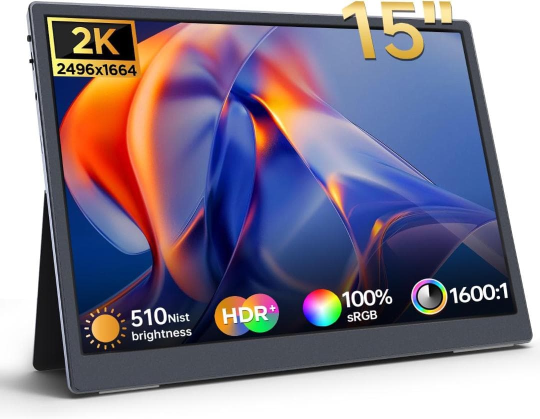 モバイルモニター⭕️15インチ⭕️2496×1664 3:2画面比ポータブルモニター