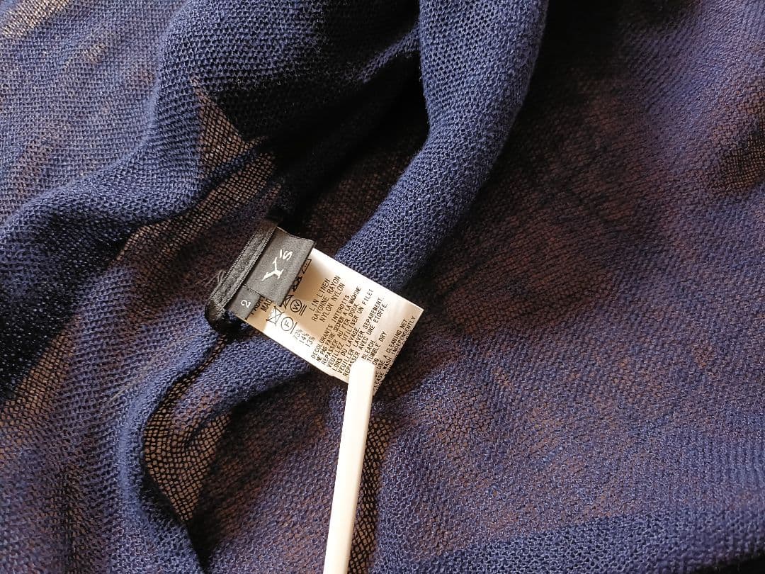 Y's ヨウジヤマモト 変形 ロングカーディガン 16ss ネイビー