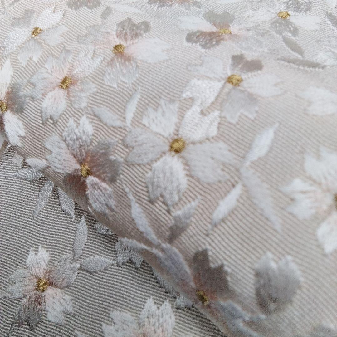 豪華　最高級　手刺繍　刺繍 半襟 半衿　桜　華縫 　金糸　正絹　#663