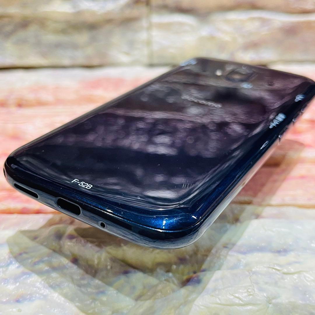 SIMフリー らくらくスマートフォン 64GB ネイビー 電池良好