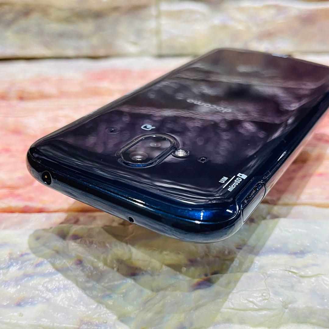 SIMフリー らくらくスマートフォン 64GB ネイビー 電池良好