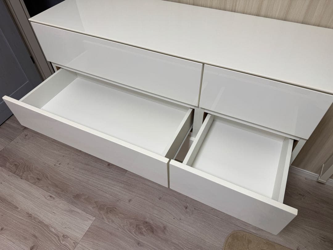 ニトリ ローチェスト クエス　ホワイトウォッシュ 120cm幅