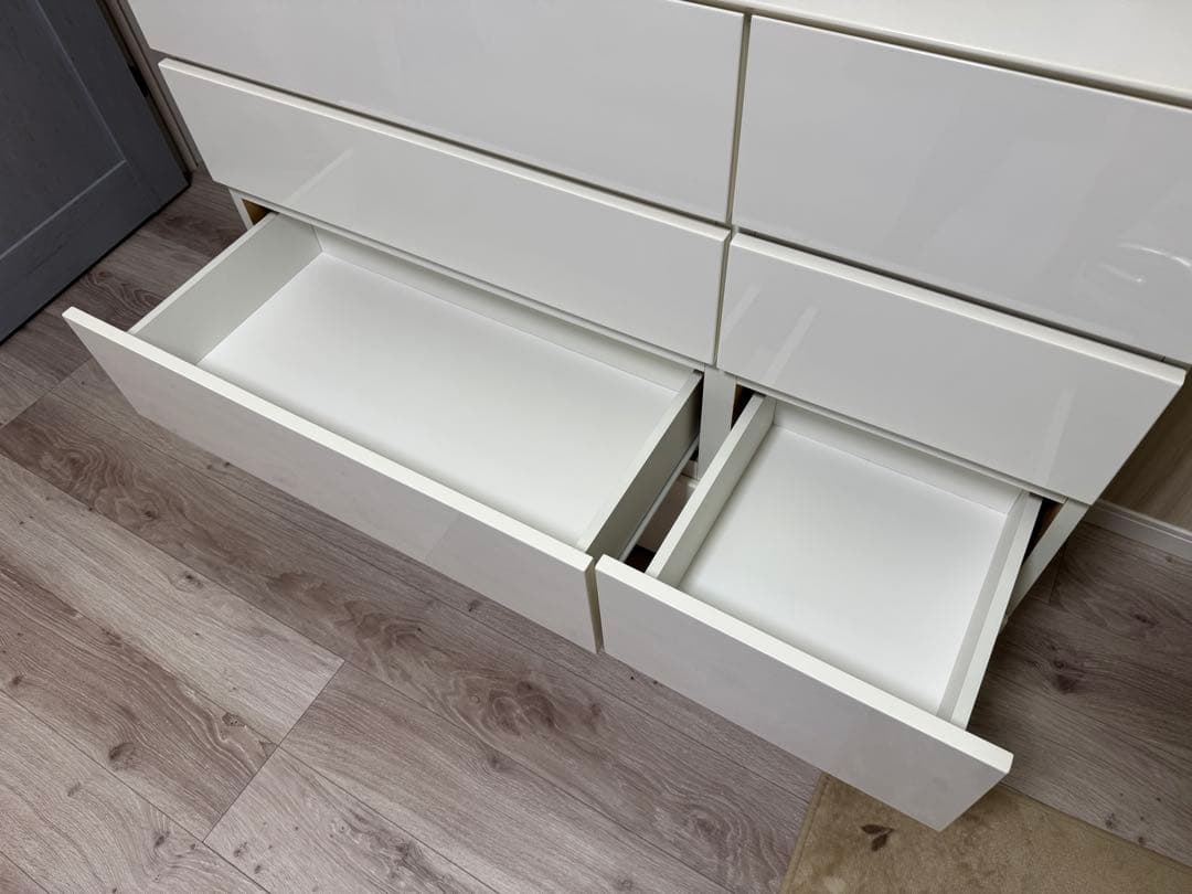 ニトリ ローチェスト クエス　ホワイトウォッシュ 120cm幅