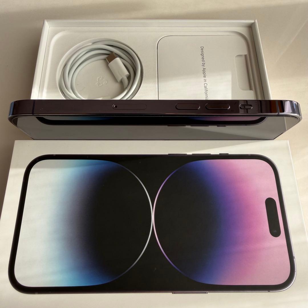 【美品】iPhone 14 Pro 256GB ディープパープル（SIMフリー）