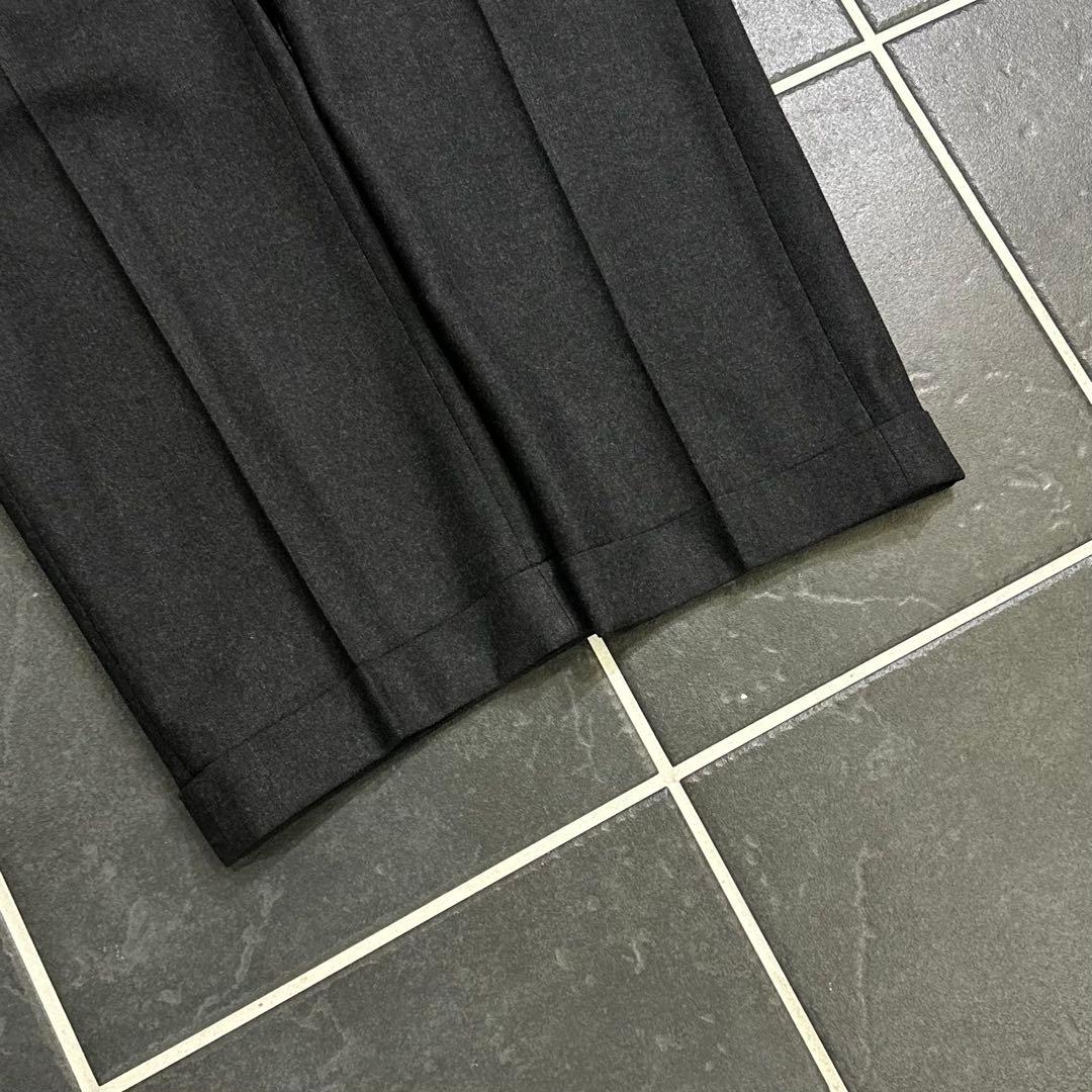 80s Brooks Brothers ウールフランネル　極太　ワイドスラックス