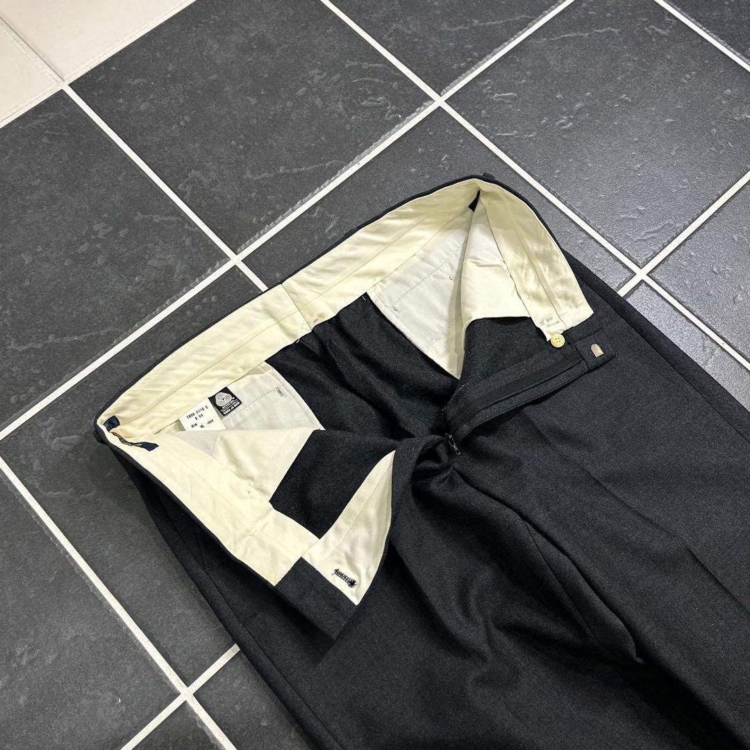 80s Brooks Brothers ウールフランネル　極太　ワイドスラックス