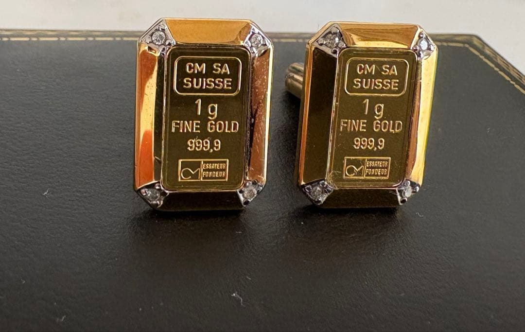 ヴィンテージカフス　金　1g × 2 FINE GOLD 999.9