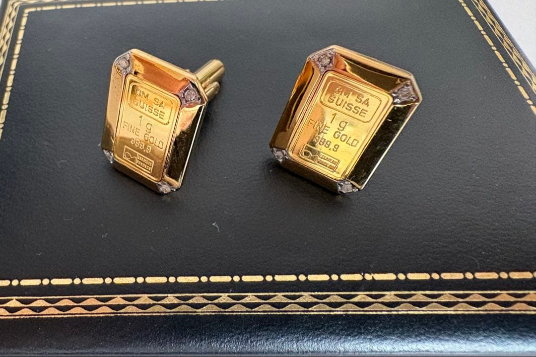 ヴィンテージカフス　金　1g × 2 FINE GOLD 999.9