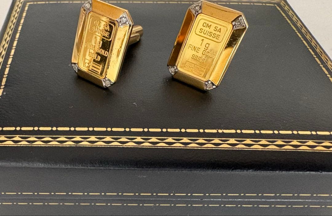 ヴィンテージカフス　金　1g × 2 FINE GOLD 999.9
