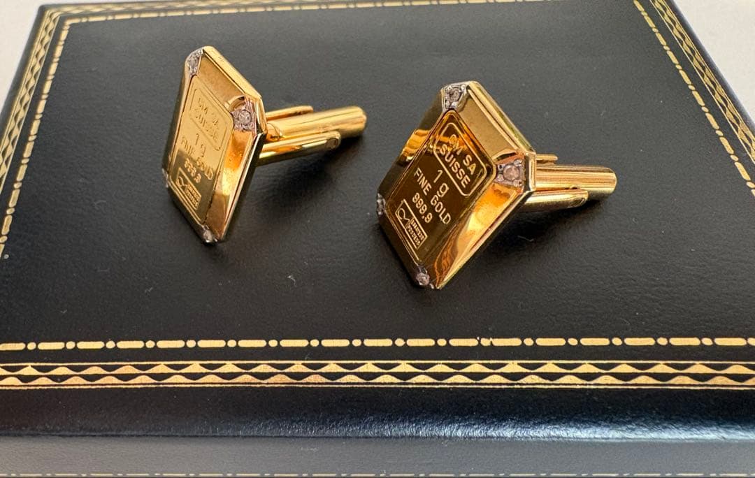 ヴィンテージカフス　金　1g × 2 FINE GOLD 999.9