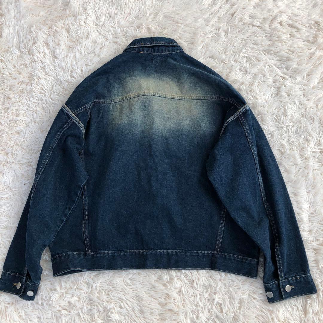 GLAMOUR　グラマー　オーバーサイズ　デニムジャケット　グラデーション