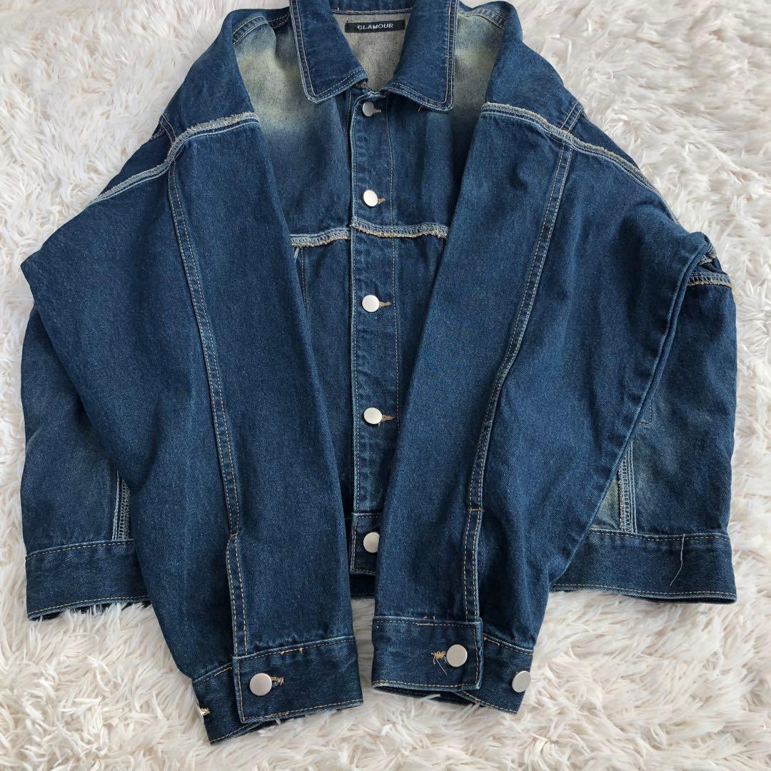 GLAMOUR　グラマー　オーバーサイズ　デニムジャケット　グラデーション