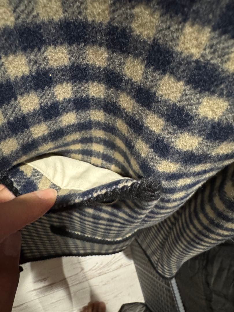 GUCCI チェック柄 ノーカラージャケット（未着用）