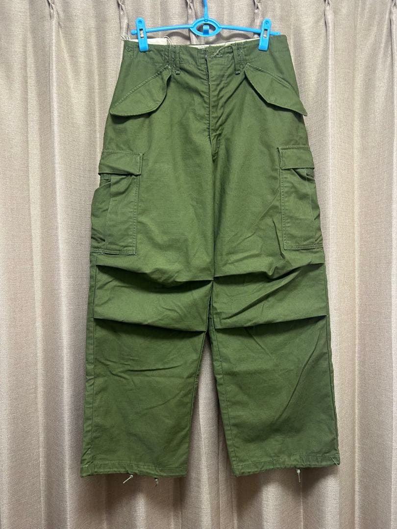 【美品】M−65 パンツ　S−R 軍物　70s 米軍　実物　カーキ　カーゴパンツ