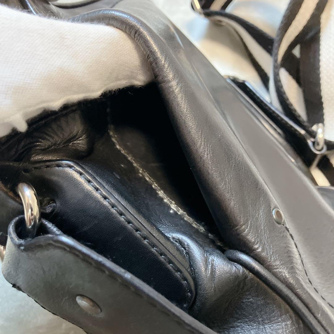 【美品】 BALLY レザー ショルダーバッグ サコッシュ スクエア ブラック