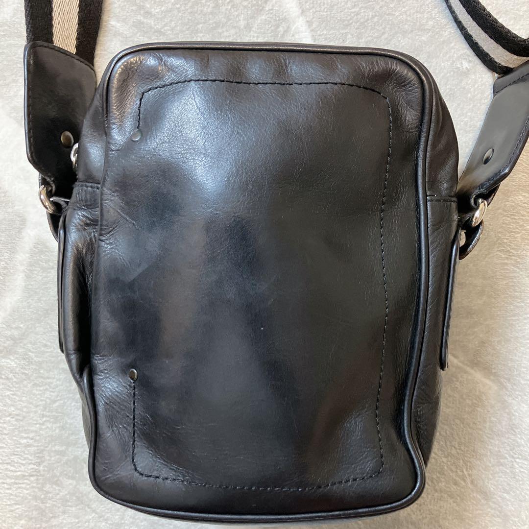 【美品】 BALLY レザー ショルダーバッグ サコッシュ スクエア ブラック