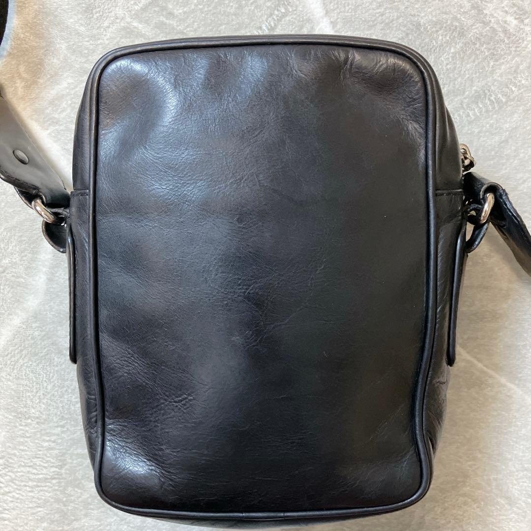 【美品】 BALLY レザー ショルダーバッグ サコッシュ スクエア ブラック