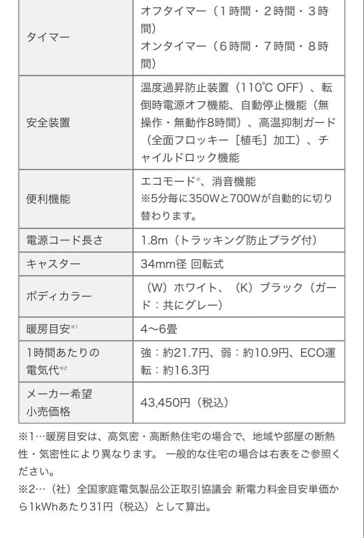 インターセントラル SERAPHY 電気ヒーター 700W