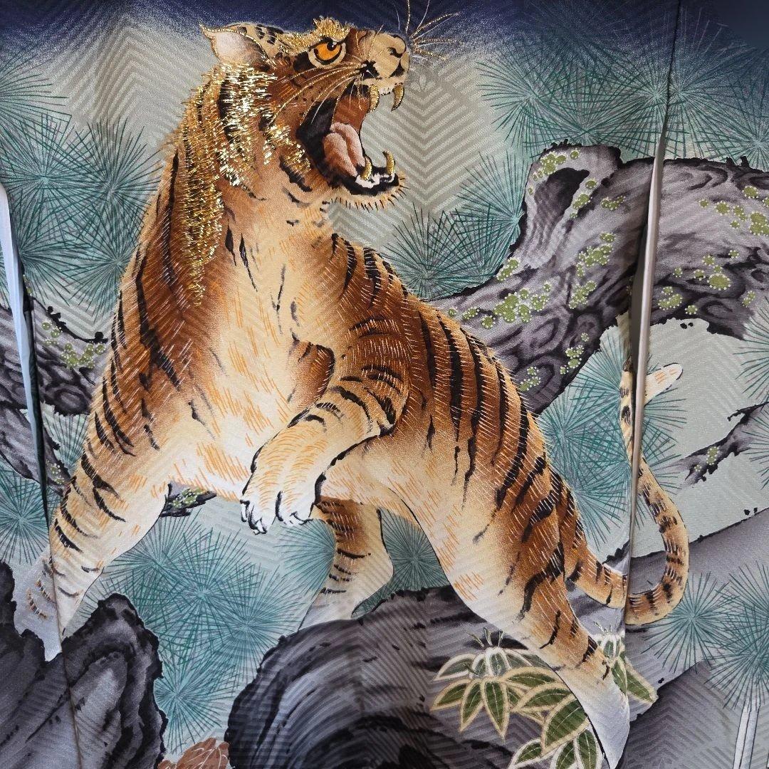 No32　正絹　男の子お祝い着物　長襦袢付き　産着　七五三