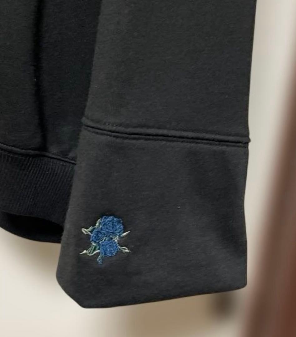 Ado×HARE　サイドレースアップシシュウスウェット　ブラック　刺繍