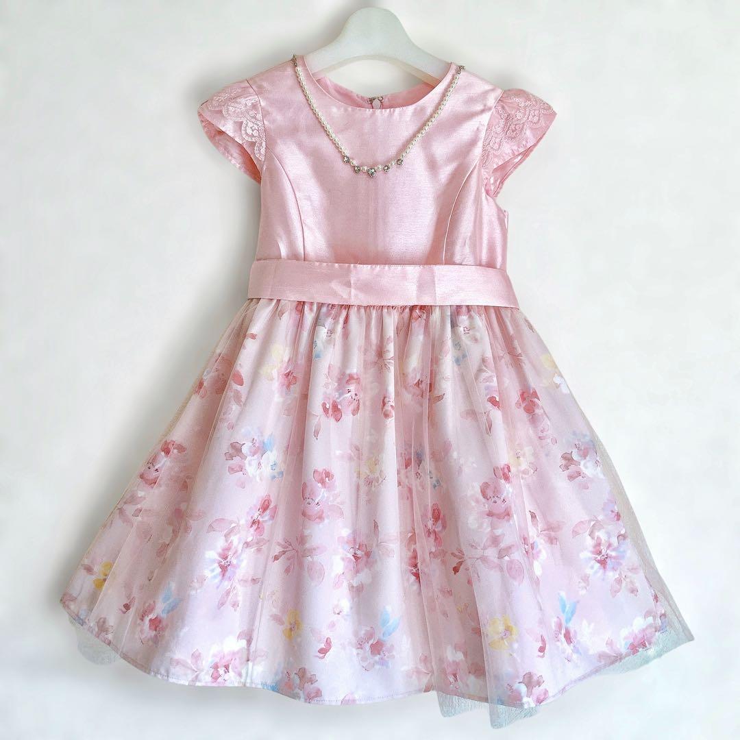 130size プリンセス風 ピンク セレモニー 入学 卒園 フォーマル 女の子
