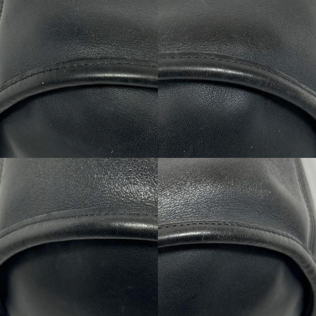 【美品】コーチ 9953 バケツ型ショルダーバッグ レザー 斜め掛け 肩掛け 黒