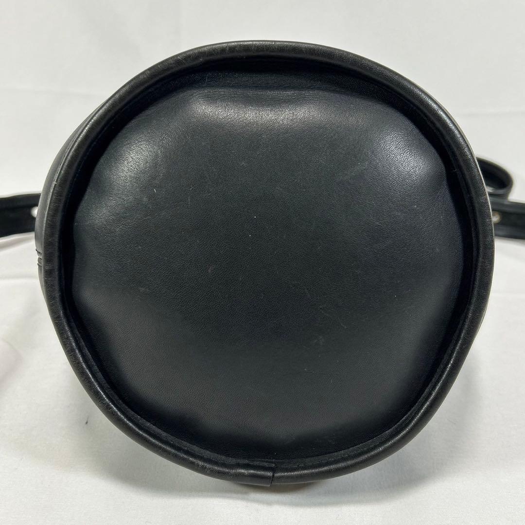 【美品】コーチ 9953 バケツ型ショルダーバッグ レザー 斜め掛け 肩掛け 黒