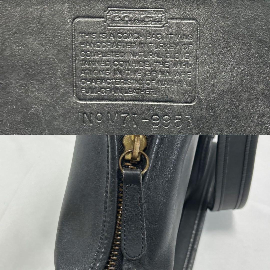 【美品】コーチ 9953 バケツ型ショルダーバッグ レザー 斜め掛け 肩掛け 黒
