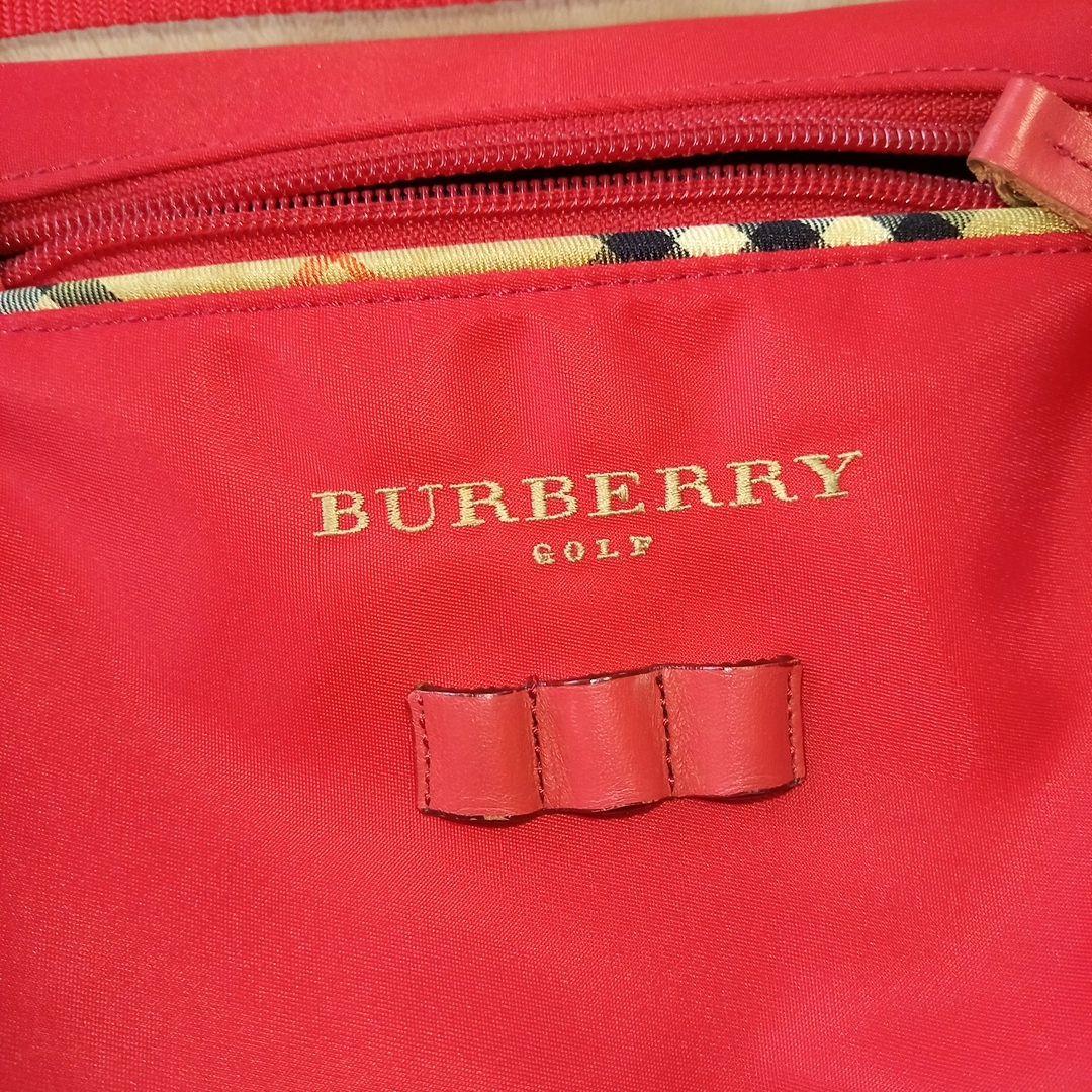 激レア BURBERRY GOLF ウエストポーチ レッド