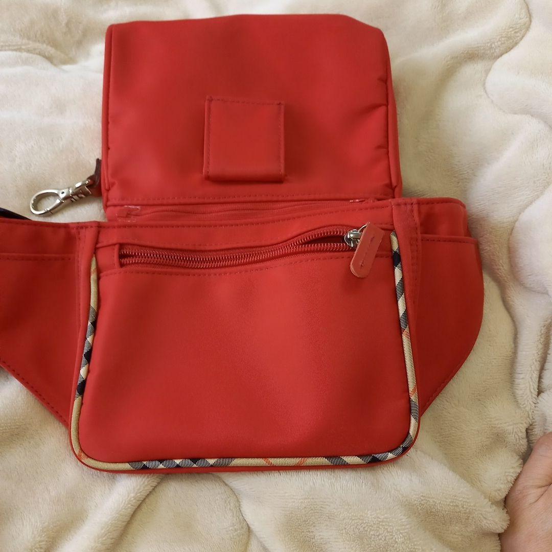 激レア BURBERRY GOLF ウエストポーチ レッド