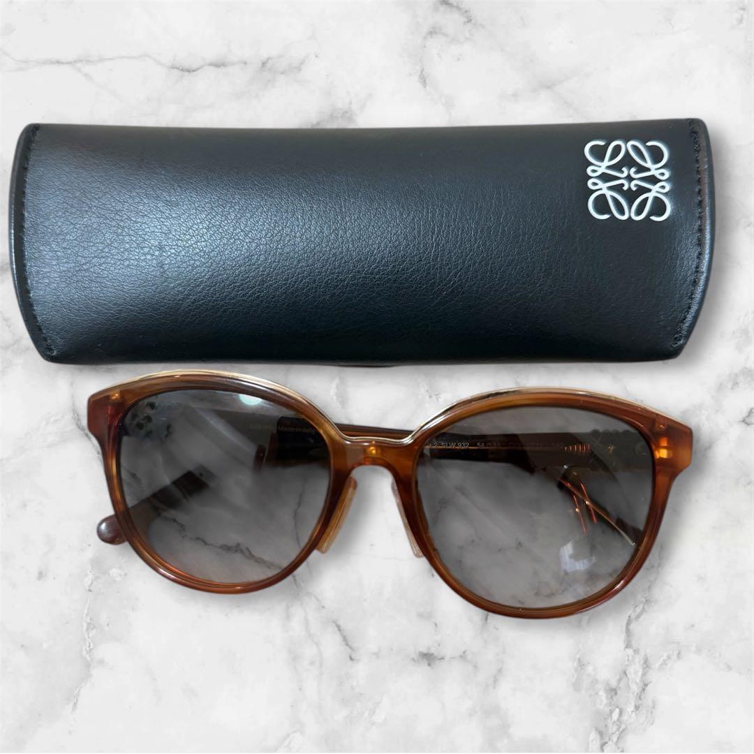 ロエベ ブラウン　サングラス ケース付き