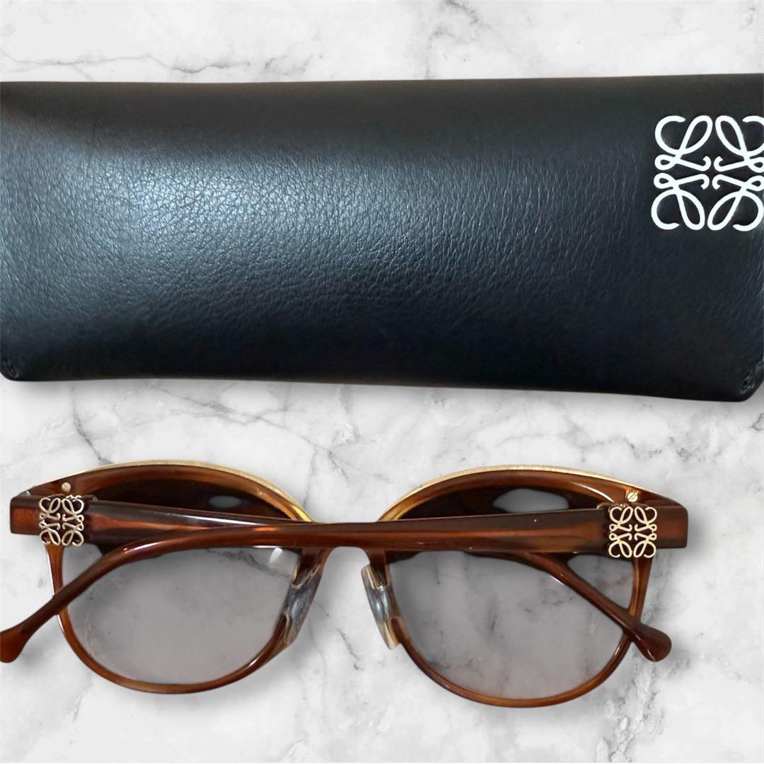 ロエベ ブラウン　サングラス ケース付き