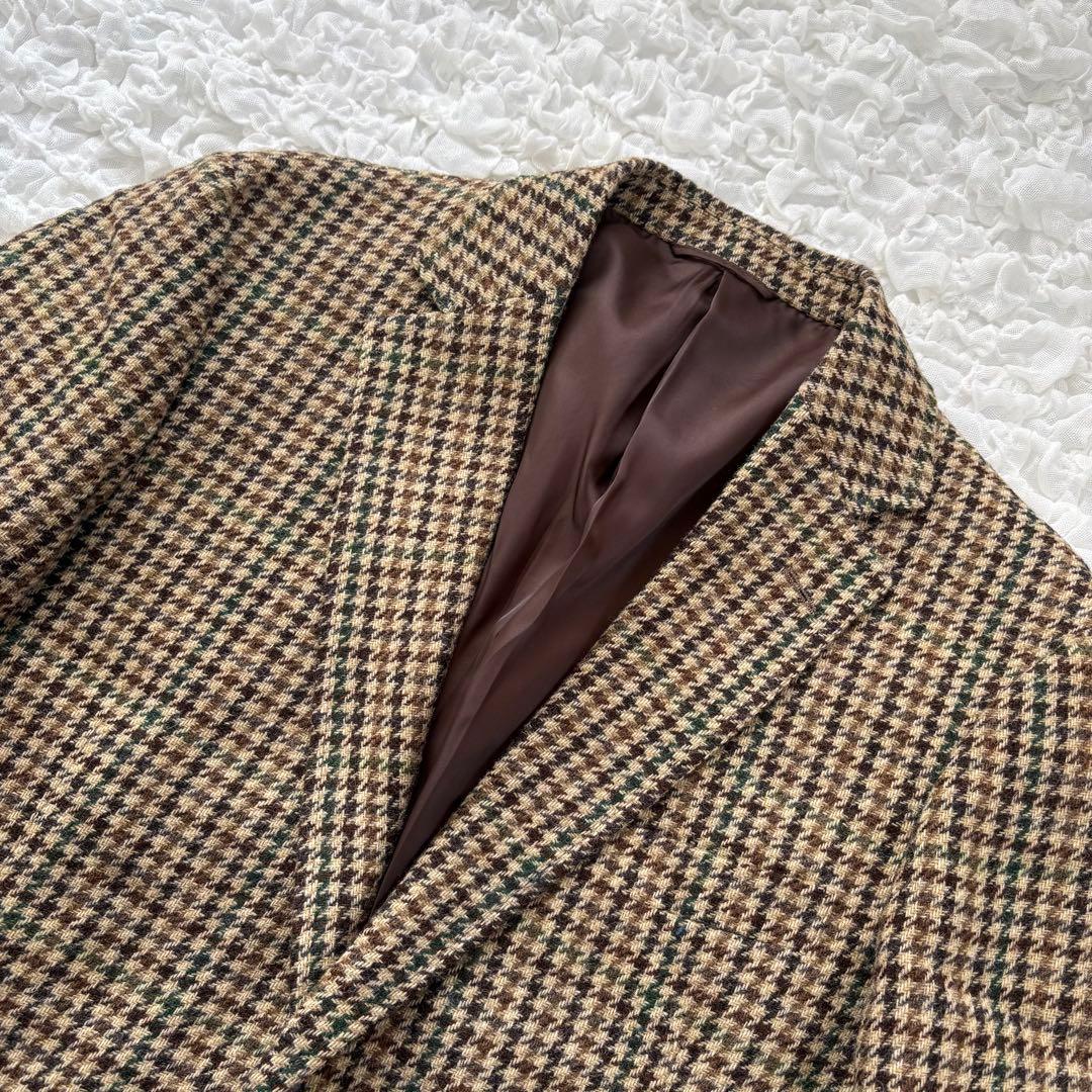 新品BEAMS HEART MOON社生地 ガンクラブチェックツイードジャケット