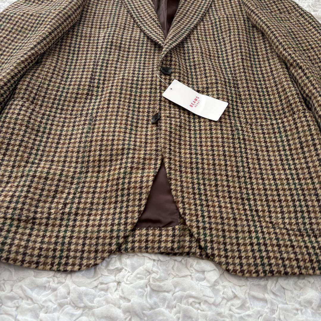 新品BEAMS HEART MOON社生地 ガンクラブチェックツイードジャケット